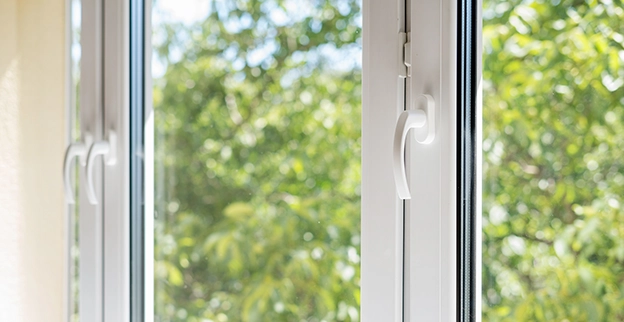 A picture of a newly installed glass window.