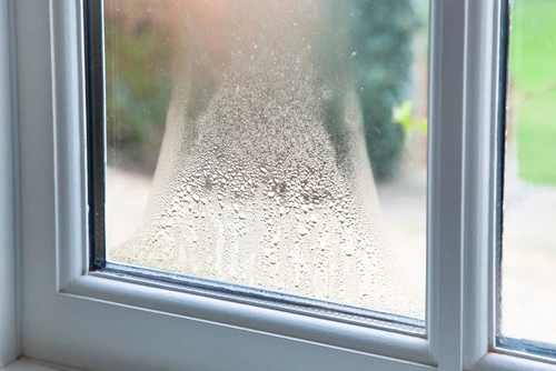 Double pane windows with condensation