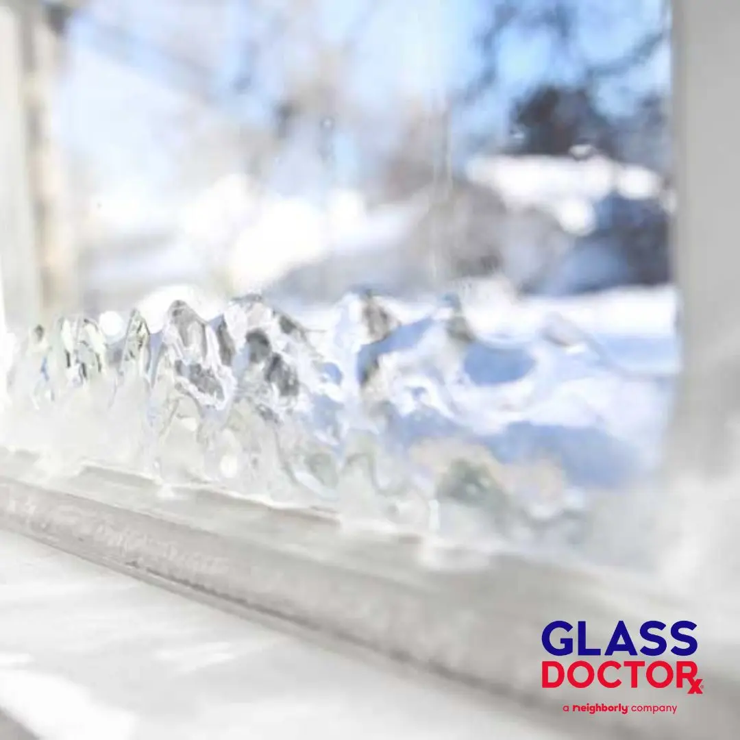 home window ice draft damage