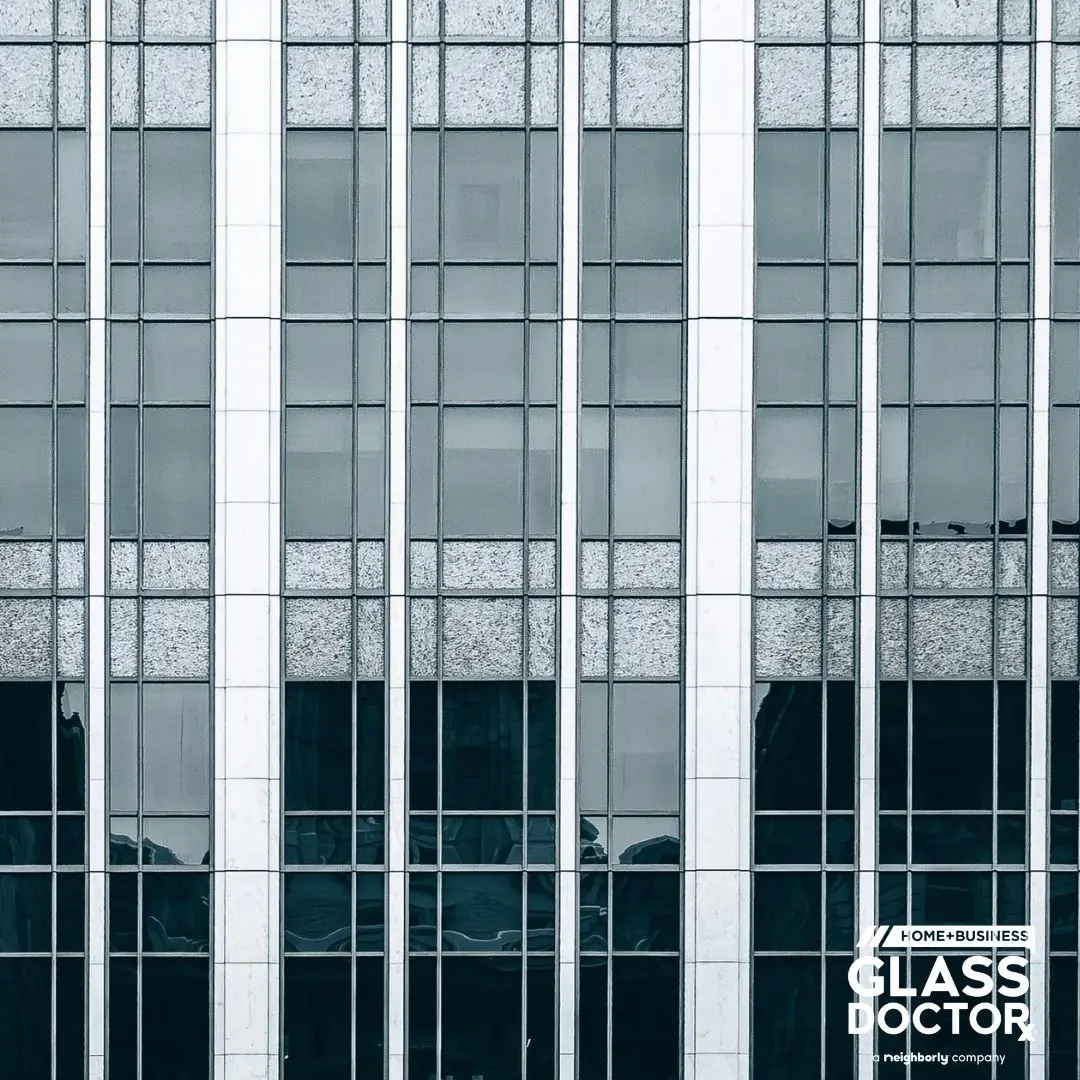 winter commercial building glass maintenance