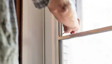 Fixing storm door.